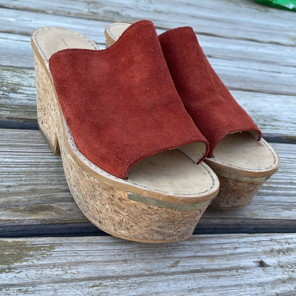 Zara woman wedges platfors size 37 - Picture 4 of 8